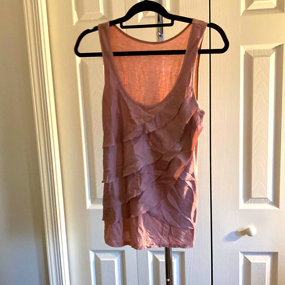 New York & Co. pink silk layered tank